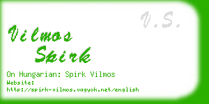 vilmos spirk business card
